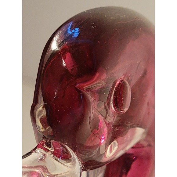 Vtg Murano Sommerso Italian Art Glass Duck Bird Sculpture Purple Blue Figurine - Picture 5 of 12